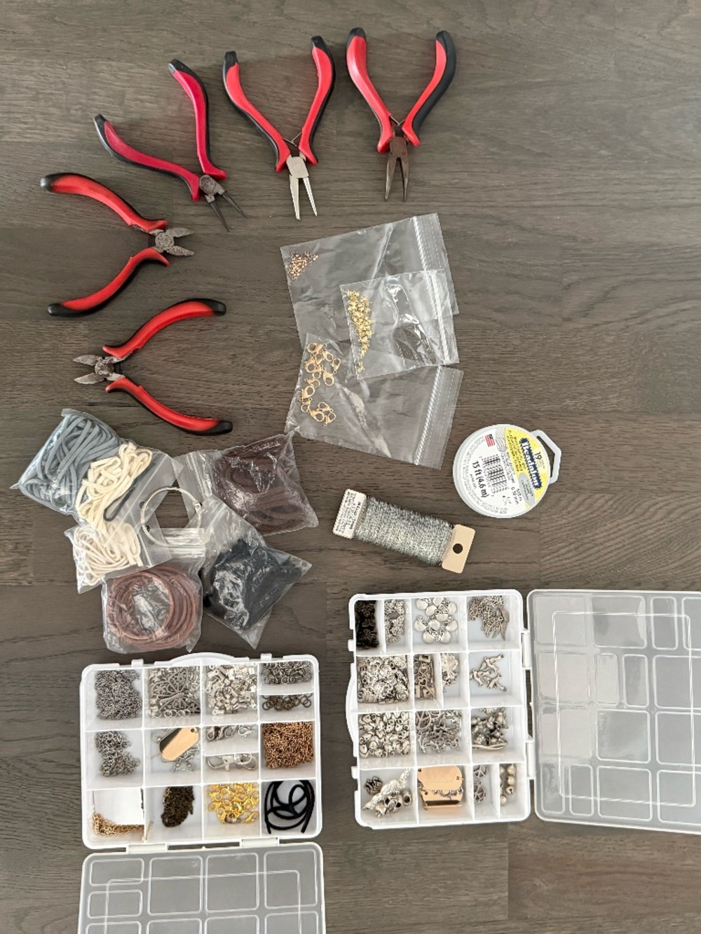 Complete Jewelry Making Kit with Tools, Findings Charms, Cord & Beading Supplies